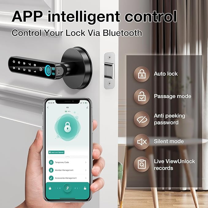 FingerCore™ SecureTouch Smart Door Knob